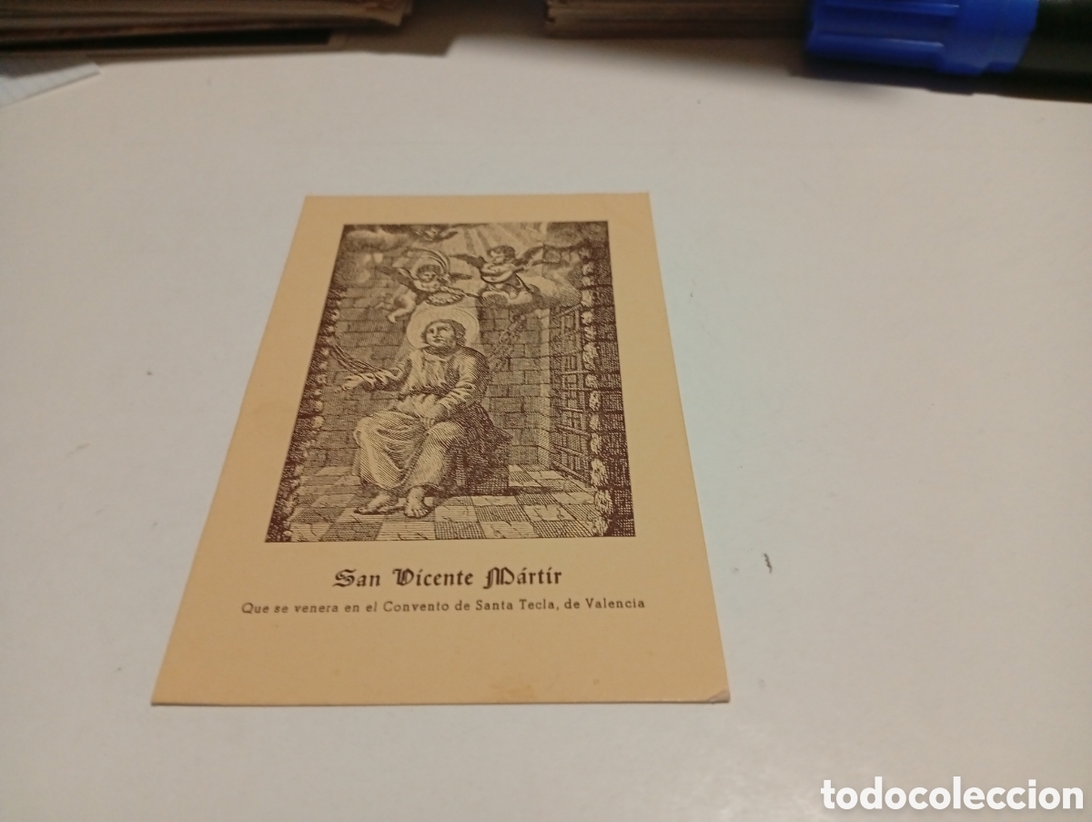 Otros Art&iacute;culos de Coleccionismo en Papel: Estampa religiosa San Vicente m&aacute;rtir