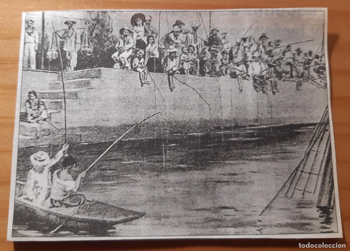 Paper Collecting Others: RECORTE DE REVISTA - REPRODUCCI&Oacute;N PESCADORES EN UNA BARCA Y EN EL BORDILLO AL MAR