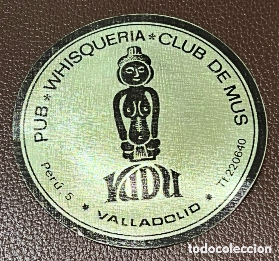 Otros Art&iacute;culos de Coleccionismo en Papel: Posavasos. VUD&Uacute;. Pub - Whiskeria - Club de Mus. Valladolid. A&ntilde;os 70.