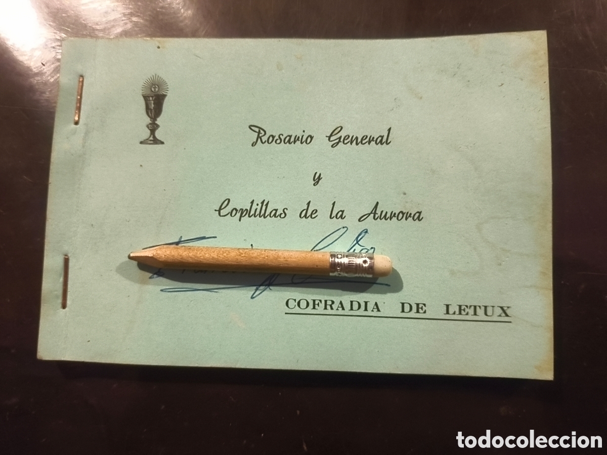 Otros Art&iacute;culos de Coleccionismo en Papel: Antiguo libro iglesia rosario con coplas y misterios de la cofrad&iacute;a de Letux Zaragoza