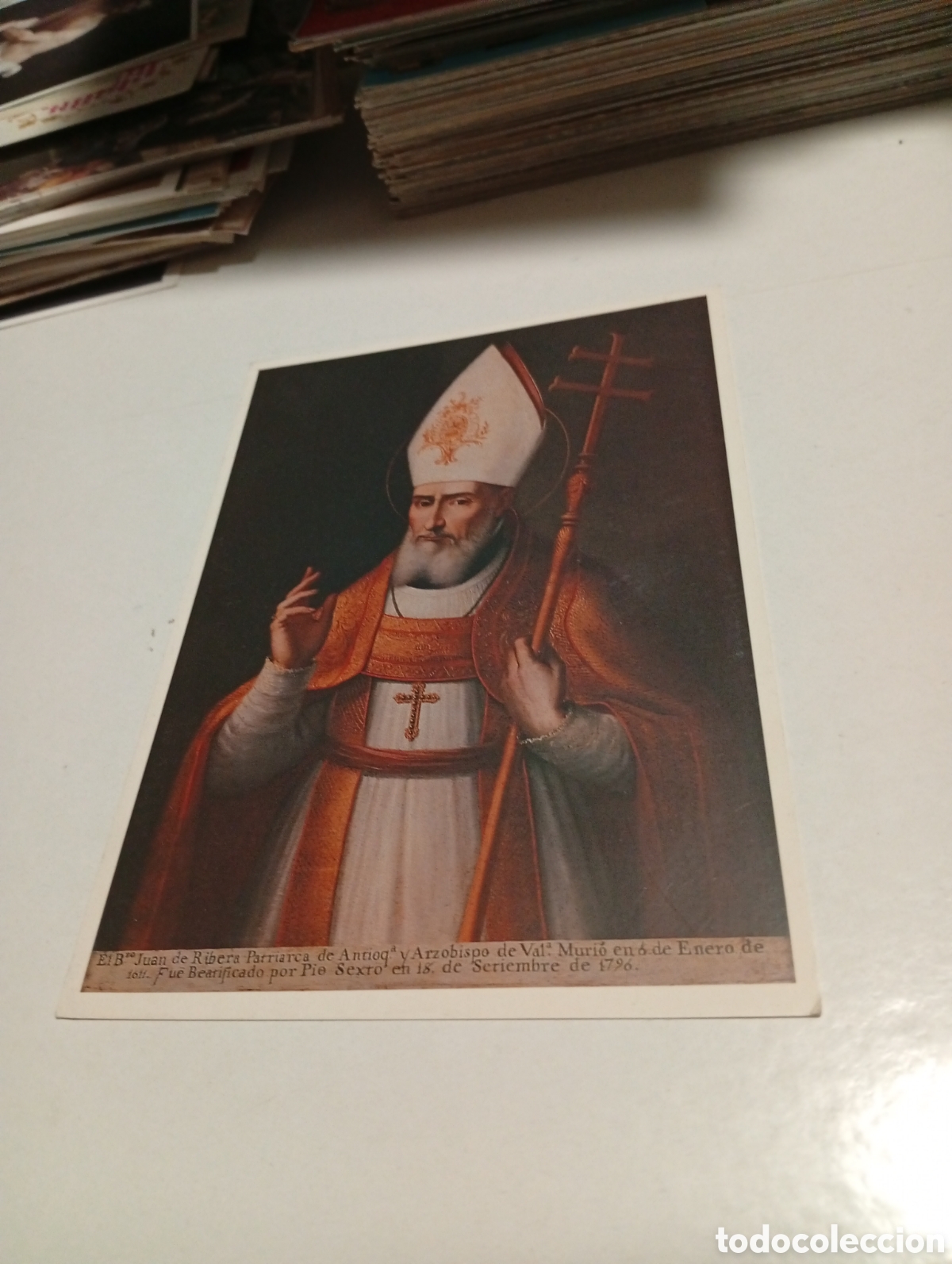 Otros Art&iacute;culos de Coleccionismo en Papel: Estampa religiosa triduo en honor de San Juan de Ribera, Valencia 2004