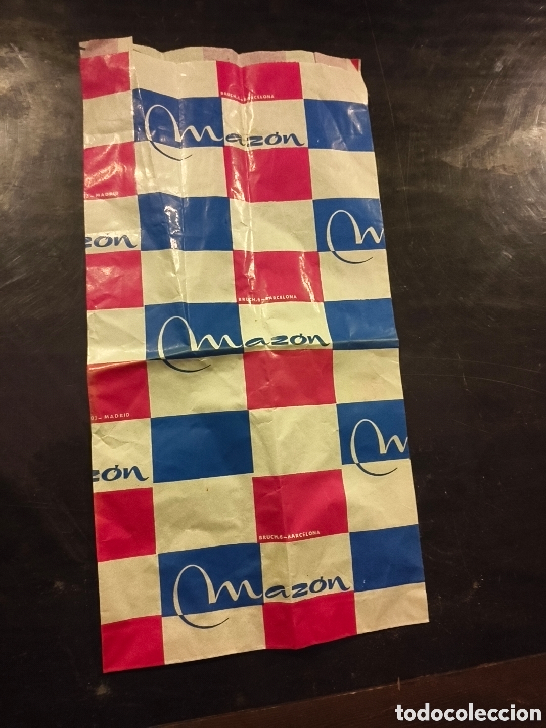 Otros Art&iacute;culos de Coleccionismo en Papel: Bolsa papel publicidad tienda almacenes mazon Madrid Barcelona