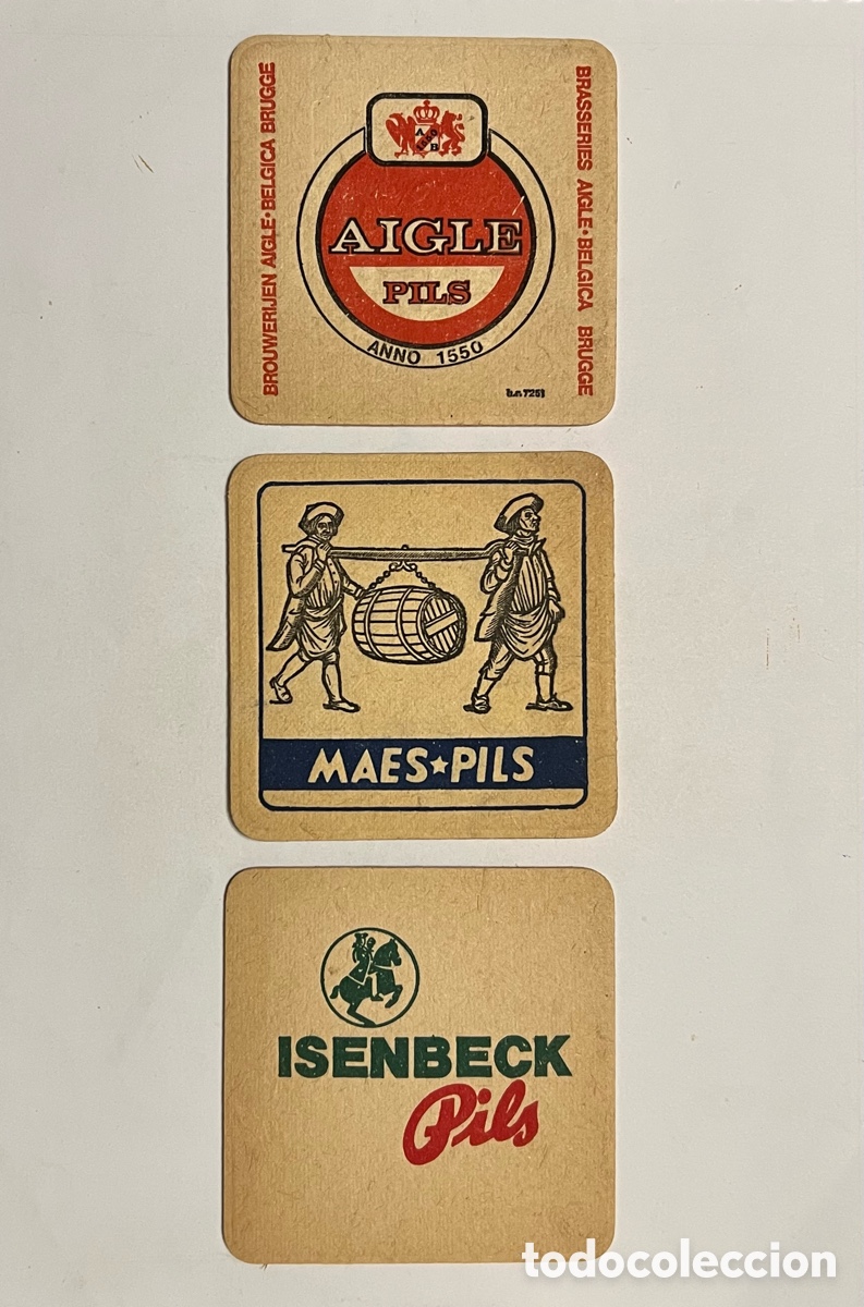 Otros Art&iacute;culos de Coleccionismo en Papel: POSAVASOS ANTIGUOS (3) Cervezas Belgas