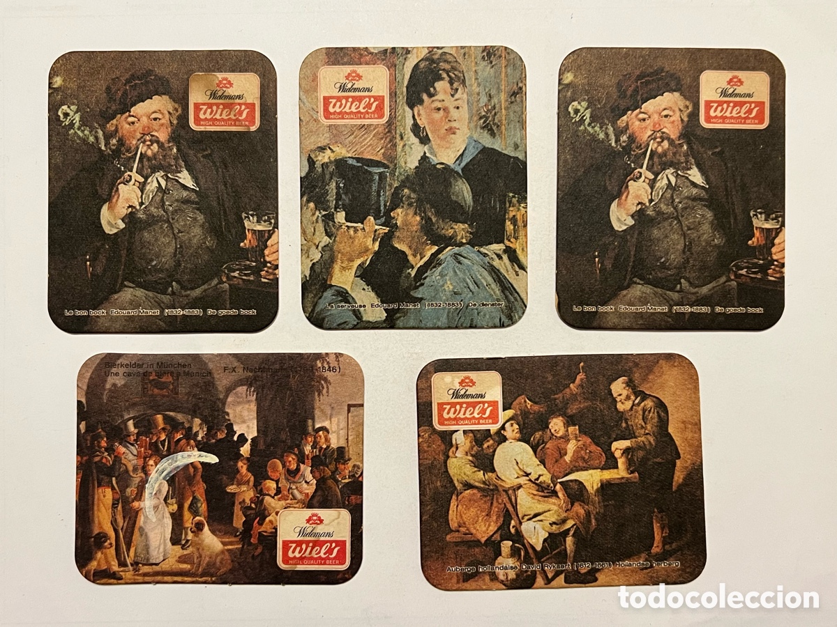 Otros Art&iacute;culos de Coleccionismo en Papel: POSAVASOS ANTIGUOS (5) Cervezas, escenas tabernas Holandesas..