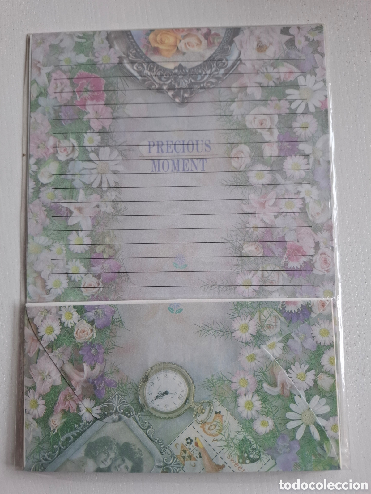 Otros Art&iacute;culos de Coleccionismo en Papel: Set hojas con sobre Precious Moments cartas tipo perfumadas