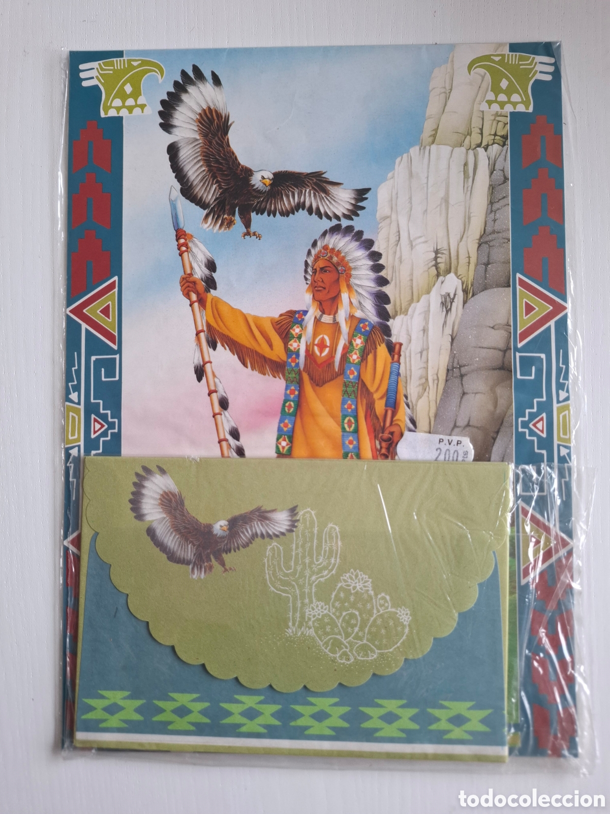 Otros Art&iacute;culos de Coleccionismo en Papel: Set hojas con sobre Pocahontas tipo cartas perfumadas