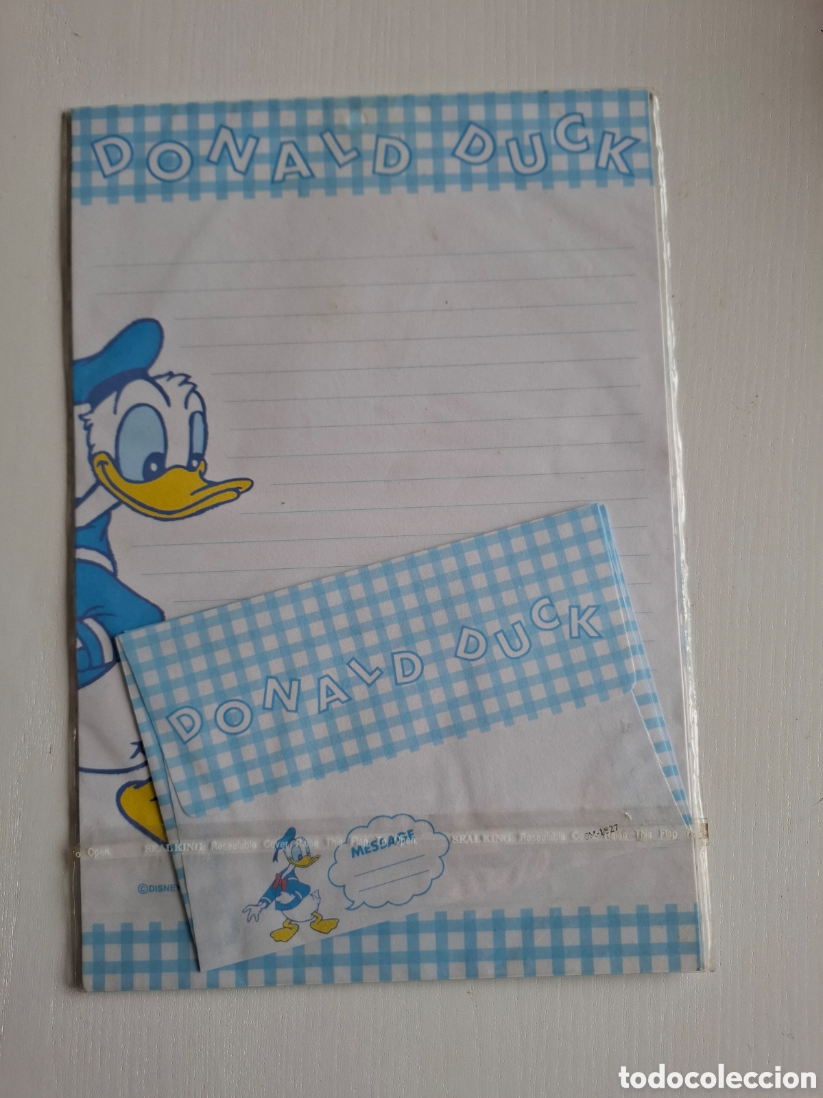 Otros Art&iacute;culos de Coleccionismo en Papel: Set hojas con sobre Pato Donald Disney tipo cartas perfumadas