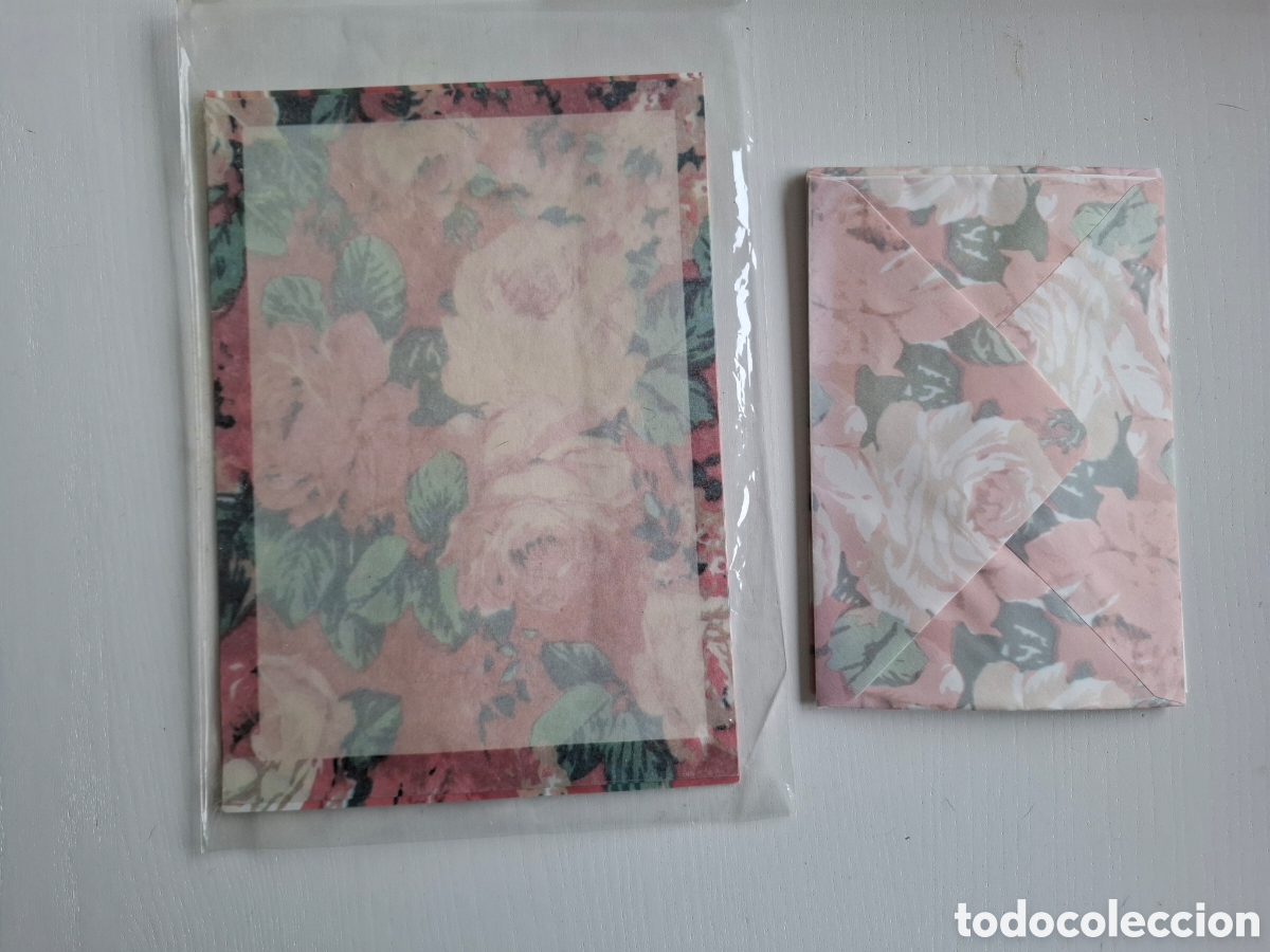 Otros Art&iacute;culos de Coleccionismo en Papel: Set hojas con sobre flores tipo cartas perfumadas