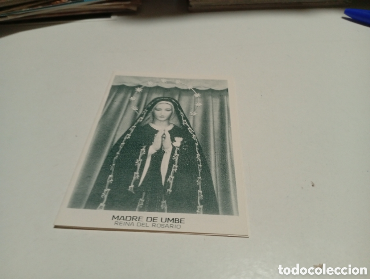 Otros Art&iacute;culos de Coleccionismo en Papel: Estampa religiosa madre de umbre reina del Rosario