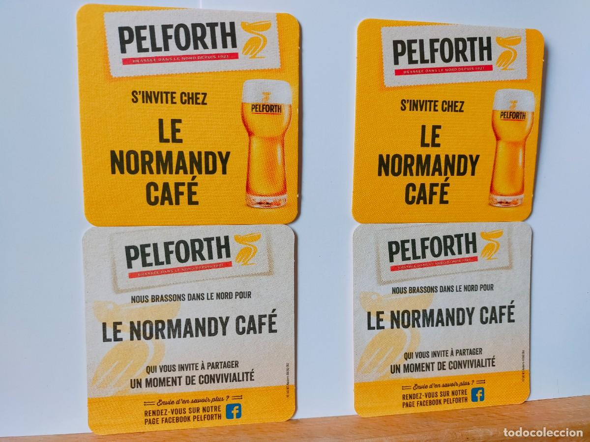 Otros Art&iacute;culos de Coleccionismo en Papel: 4 POSAVASOS PELFORTH LE NORMANDY CAF&Eacute;.VER ANVERSO Y REVERSO