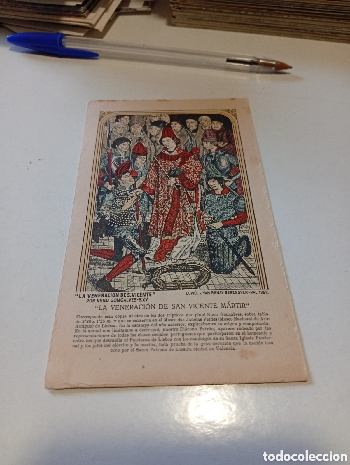 Otros Art&iacute;culos de Coleccionismo en Papel: Estampa religiosa festividad de San Vicente Martir