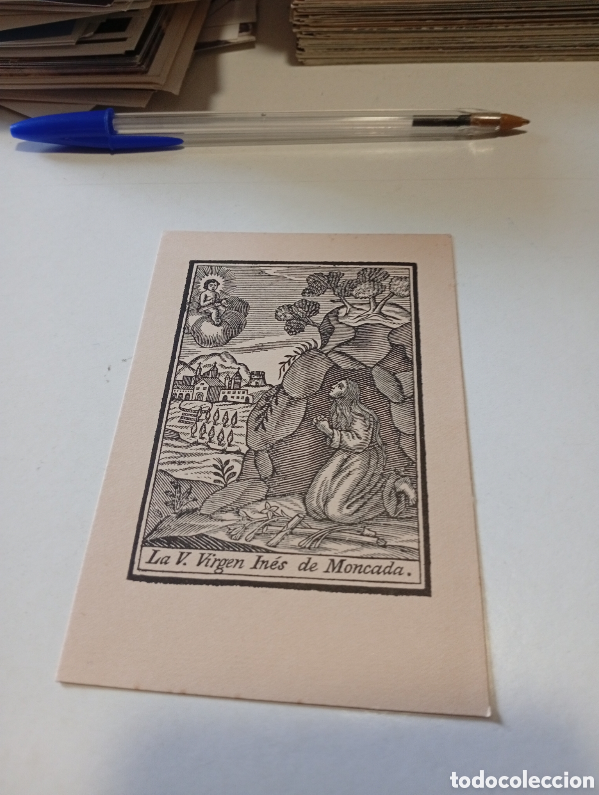 Otros Art&iacute;culos de Coleccionismo en Papel: Estampa religiosa la virgen In&eacute;s de Moncada