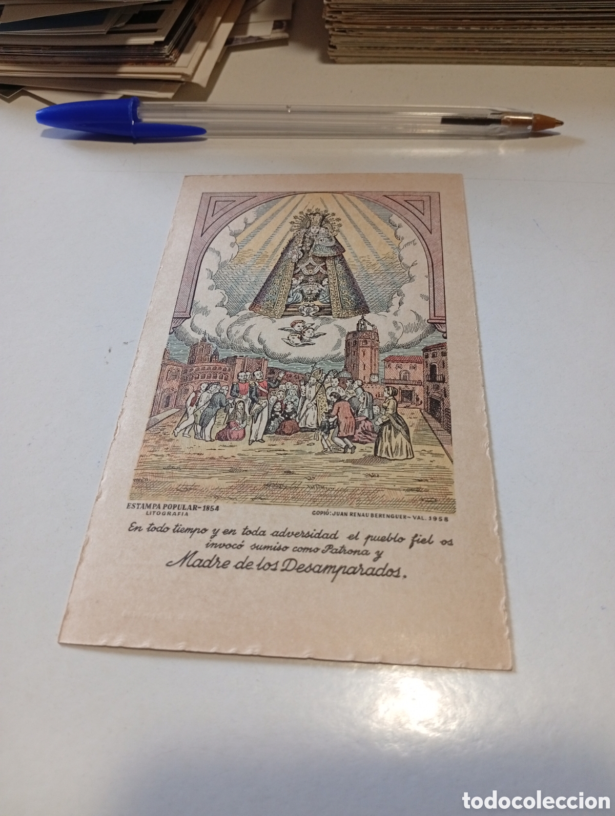 Otros Art&iacute;culos de Coleccionismo en Papel: Estampa religiosa festividad de Ntra Sra de los Desamparados, Valencia 1958