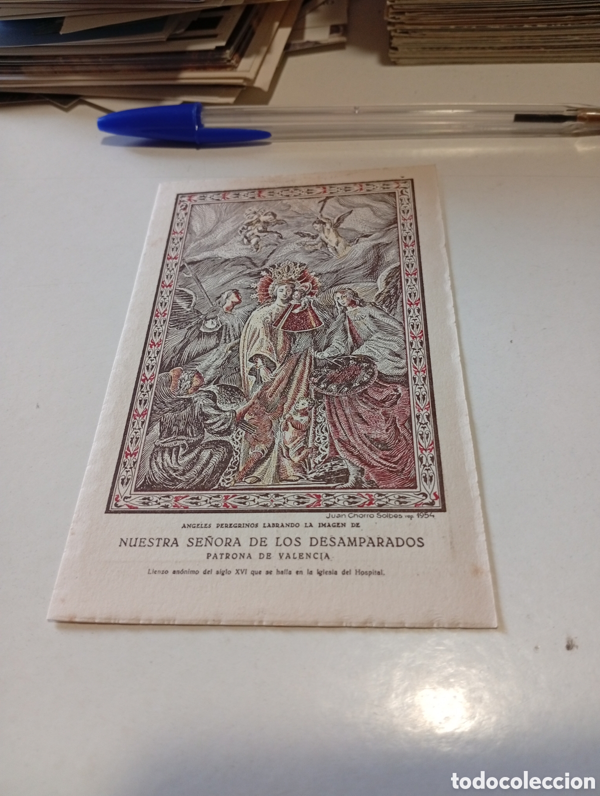 Otros Art&iacute;culos de Coleccionismo en Papel: Estampa religiosa Ntra Sra de los Desamparados 1954 Valencia