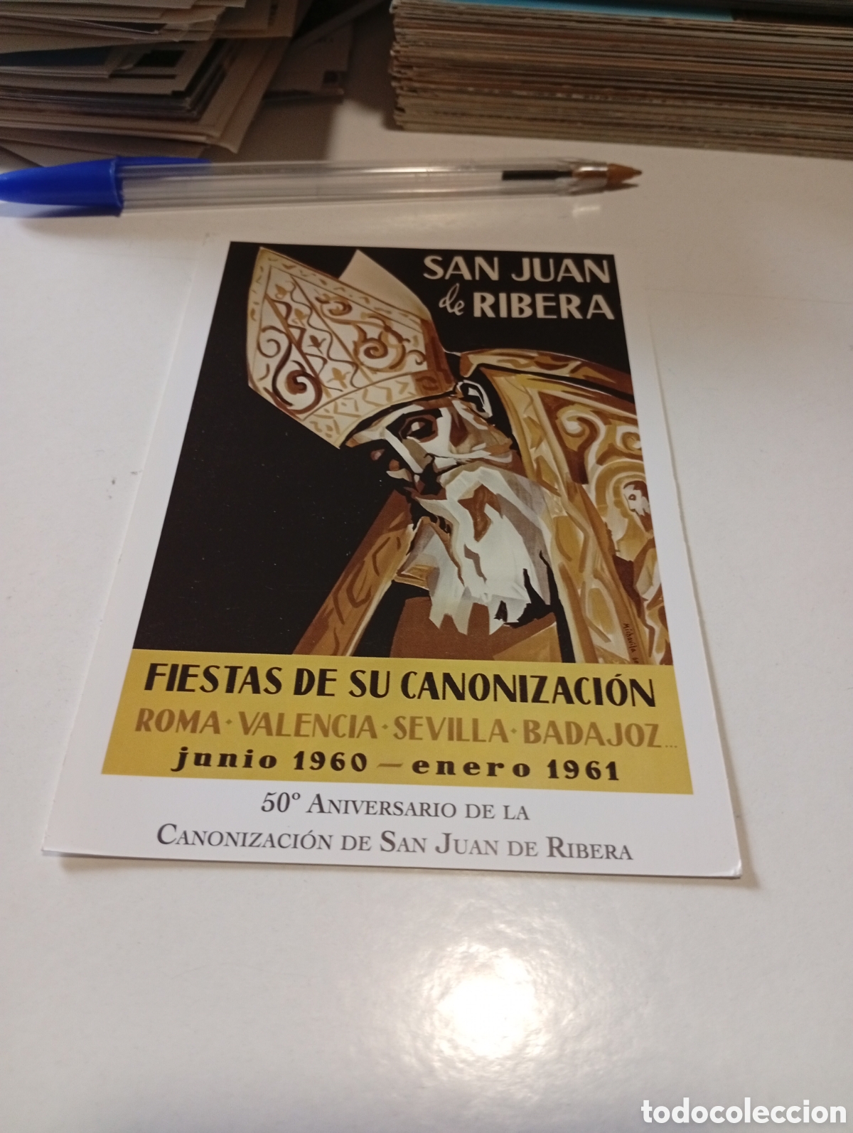 Otros Art&iacute;culos de Coleccionismo en Papel: Estampa religiosa San Juan de Ribera,1961