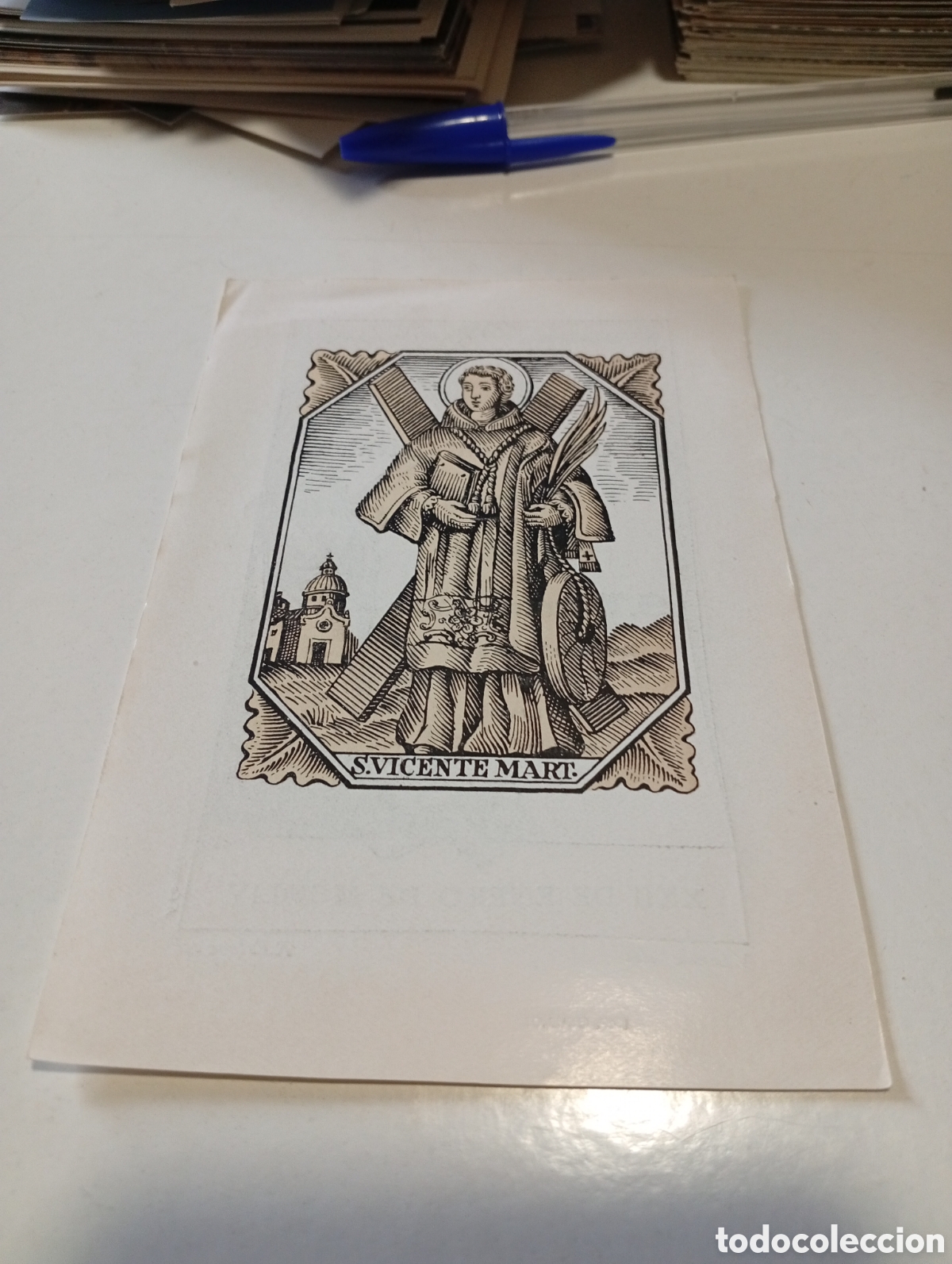 Otros Art&iacute;culos de Coleccionismo en Papel: Estampa religiosa San Vicente M&aacute;rtir 1954 Valencia