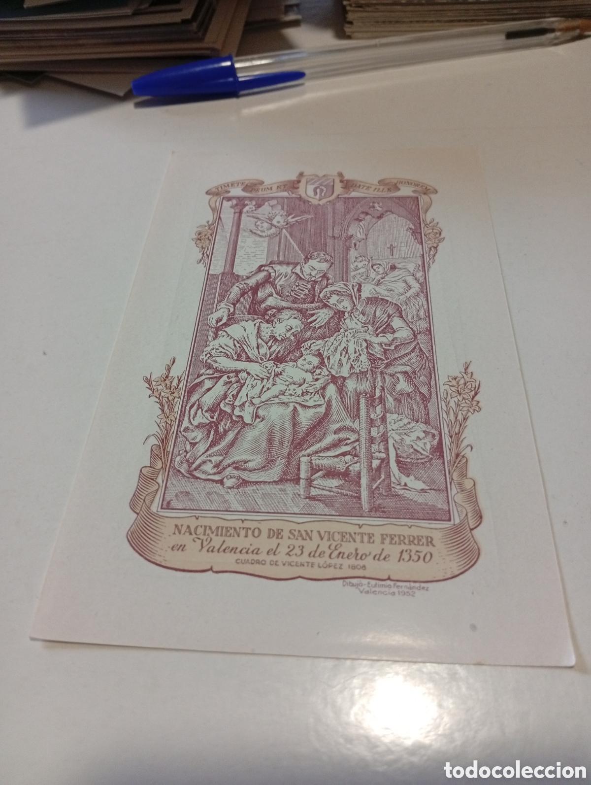 Otros Art&iacute;culos de Coleccionismo en Papel: Estampa religiosa festividad de San Vicente Ferrer,Valencia 1952