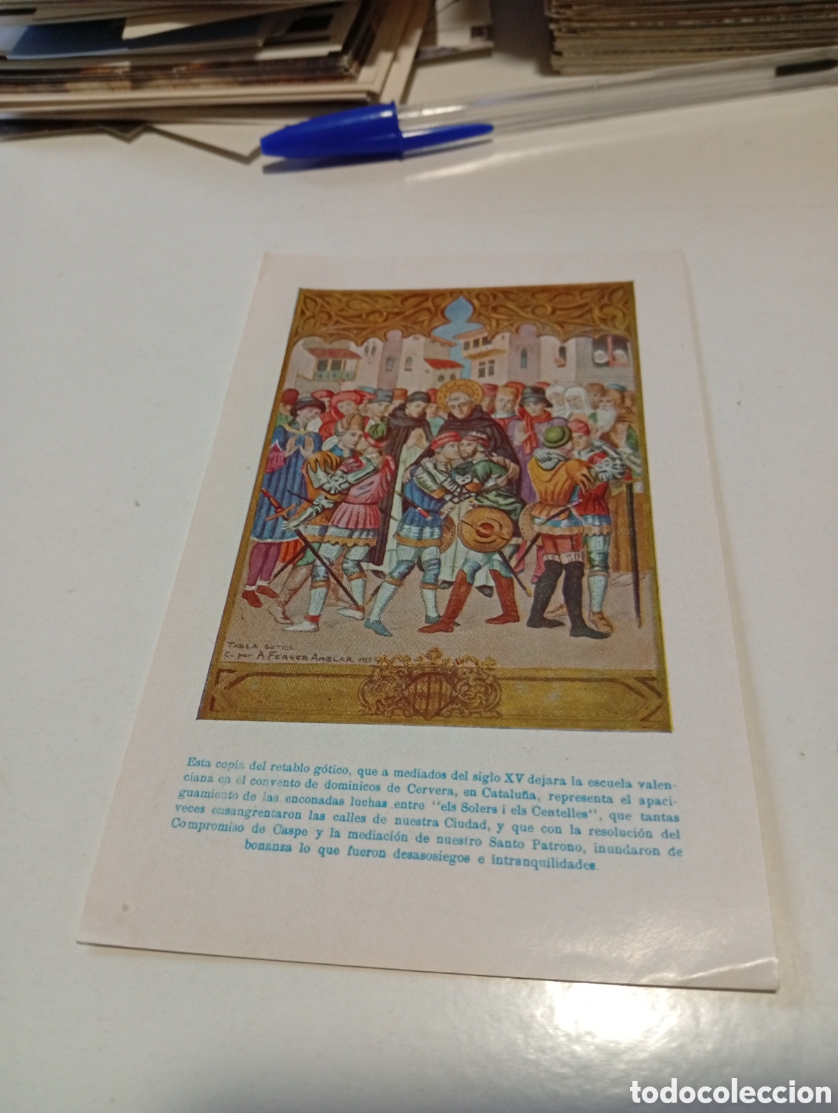 Sammelleidenschaft Andere Papierartikel: Estampa religiosa San Vicente Ferrer,1955