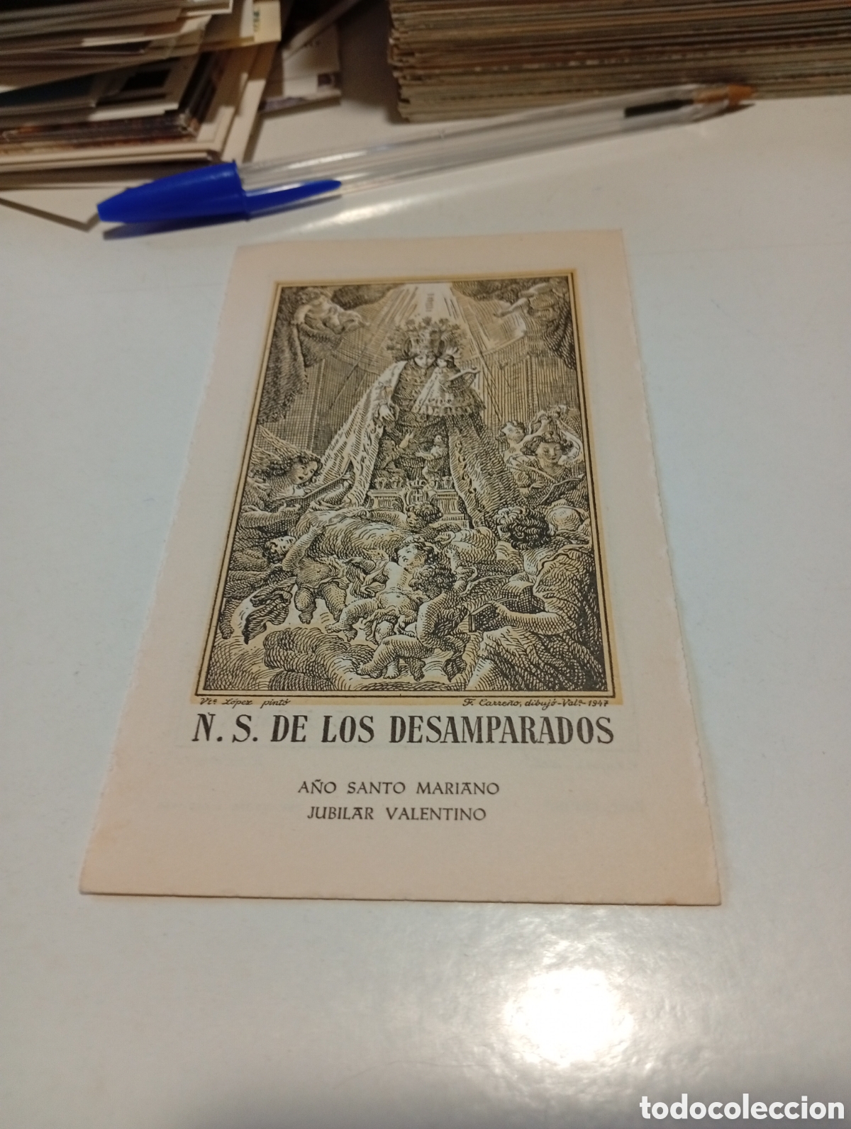 Sammelleidenschaft Andere Papierartikel: Estampa religiosa Ntra Sra de los Desamparados 1960