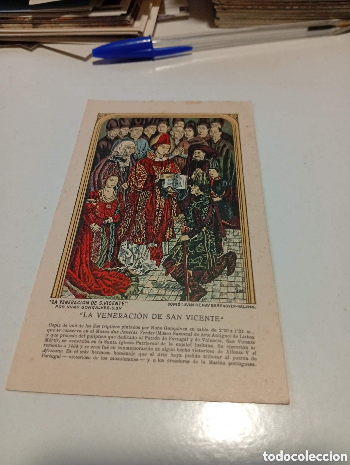 Sammelleidenschaft Andere Papierartikel: Estampa religiosa San Vicente Martir 1957