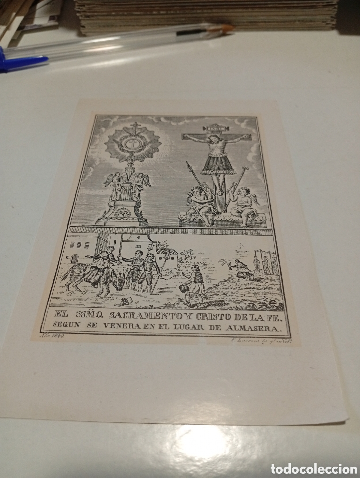 Otros Art&iacute;culos de Coleccionismo en Papel: Estampa religiosa Sant&iacute;simo Corpus Christi,almasera 1951