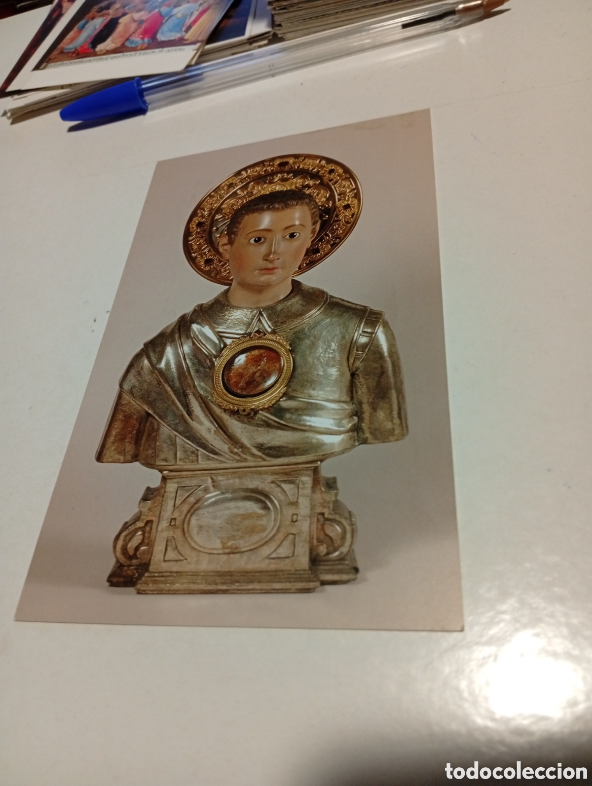 Otros Art&iacute;culos de Coleccionismo en Papel: Estampa religiosa San Mauro