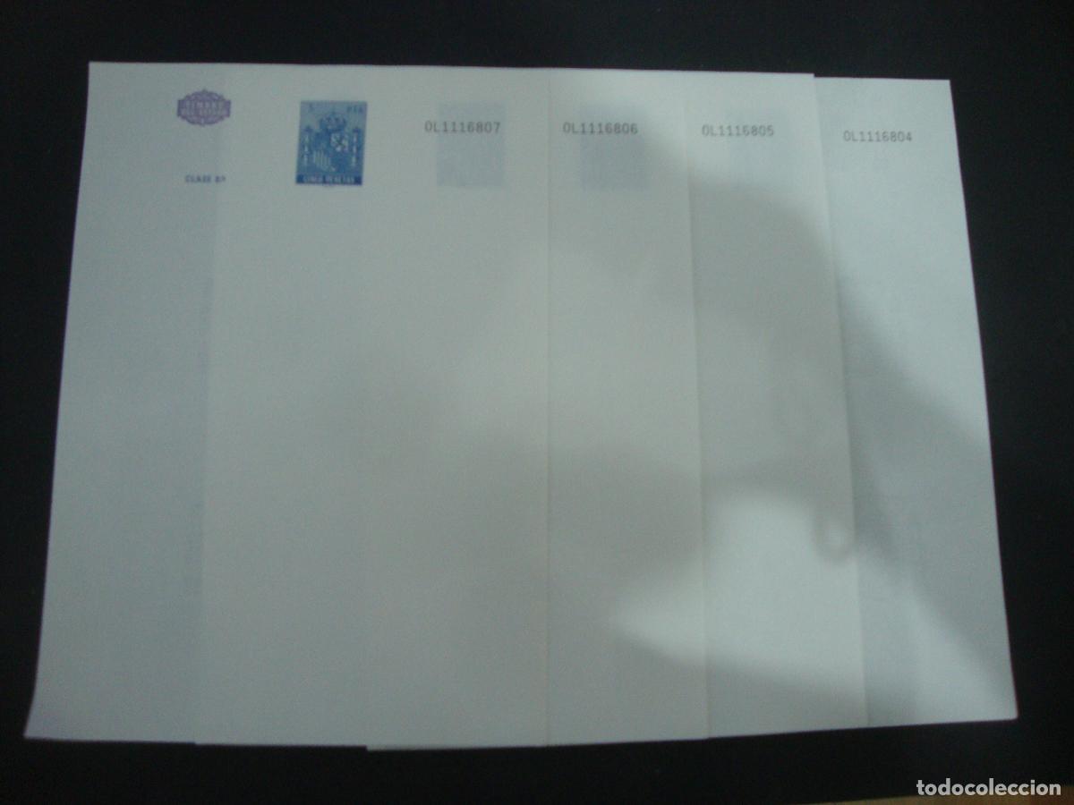 Otros Art&iacute;culos de Coleccionismo en Papel: LOTE DE 4 HOJAS TIMBRE DE ESTADO CLASE 8&ordf; CINCO PESETAS NUMERACION CORRELATIVA