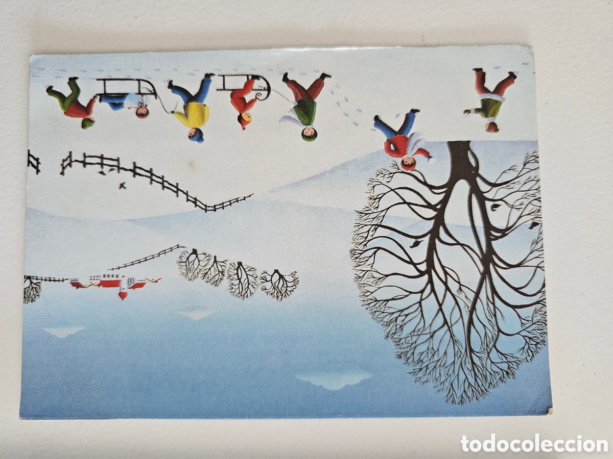 Otros Art&iacute;culos de Coleccionismo en Papel: Tarjeta felicitaci&oacute;n Unicef En Trineo, Herma Kopernik Kennel, RFA Rep&uacute;blica Federal Alemania 1981