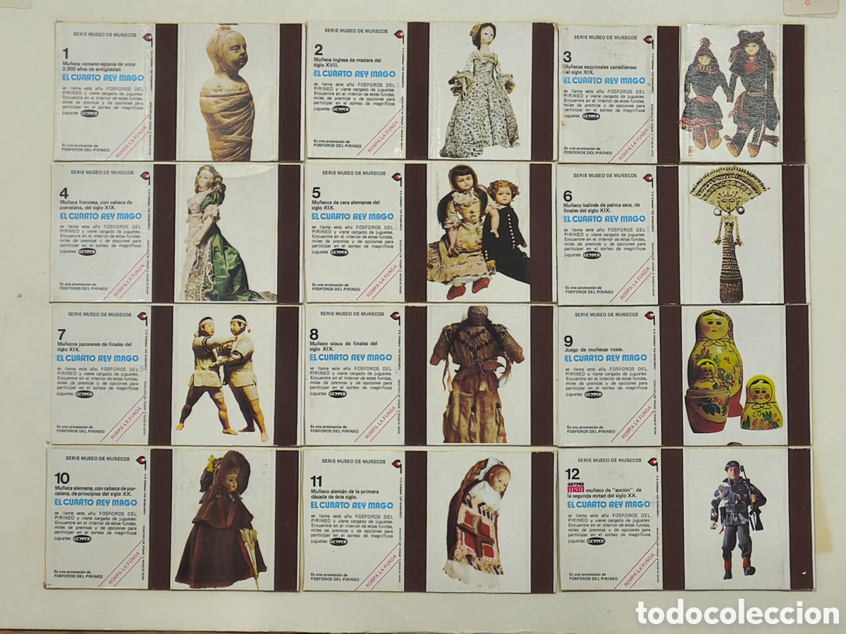 Otros Art&iacute;culos de Coleccionismo en Papel: Colecci&oacute;n cajas f&oacute;sforos Serie Museo de Mu&ntilde;ecos