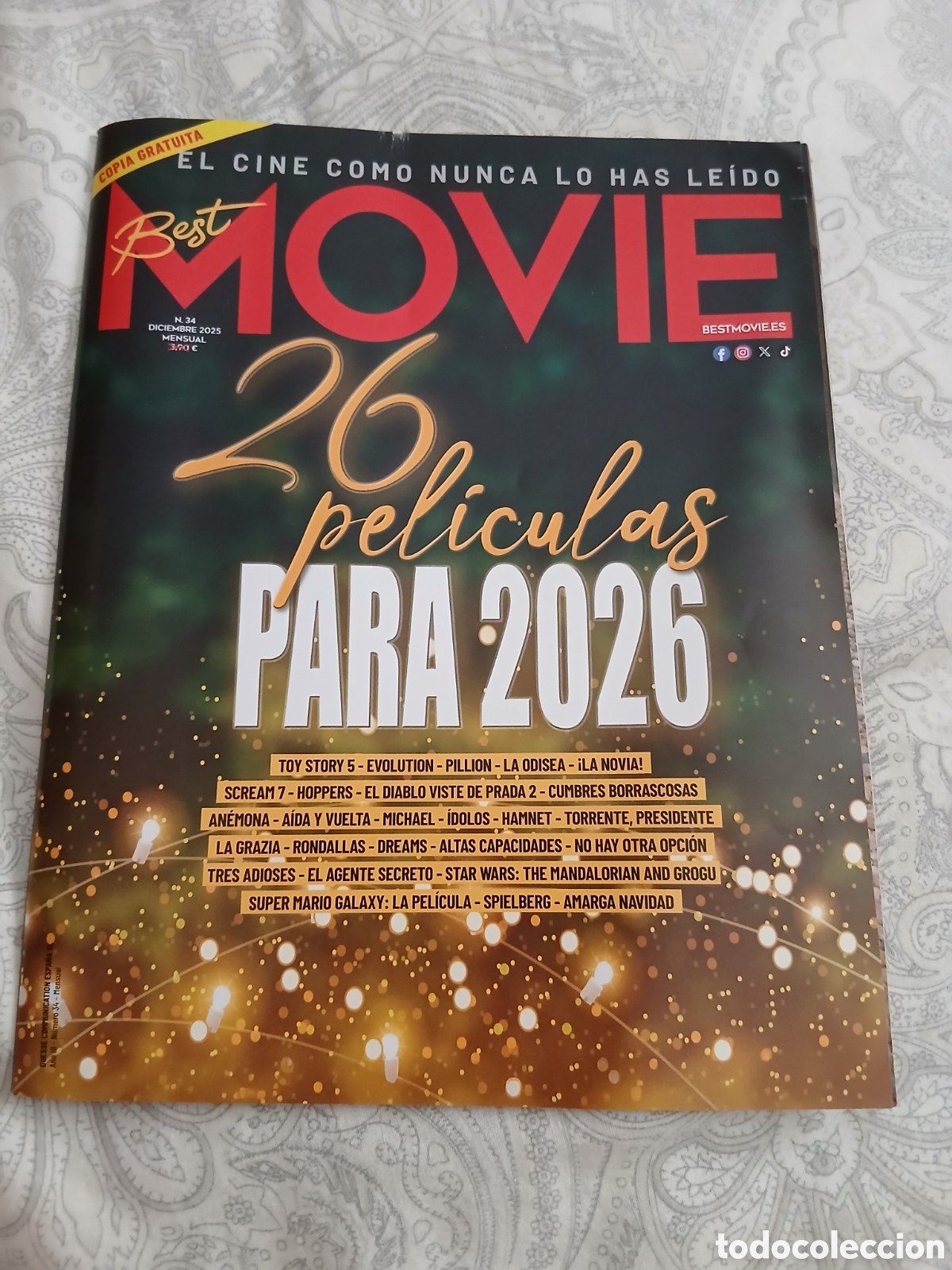 Otros Art&iacute;culos de Coleccionismo en Papel: Revista Cine BestMovie a&ntilde;o IV, a&ntilde;o 34
