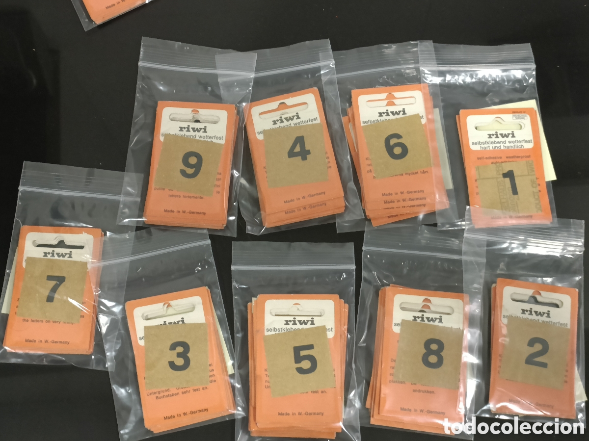 Otros Art&iacute;culos de Coleccionismo en Papel: Vintage Alemania Occidental N&uacute;meros adhesivos Riwi