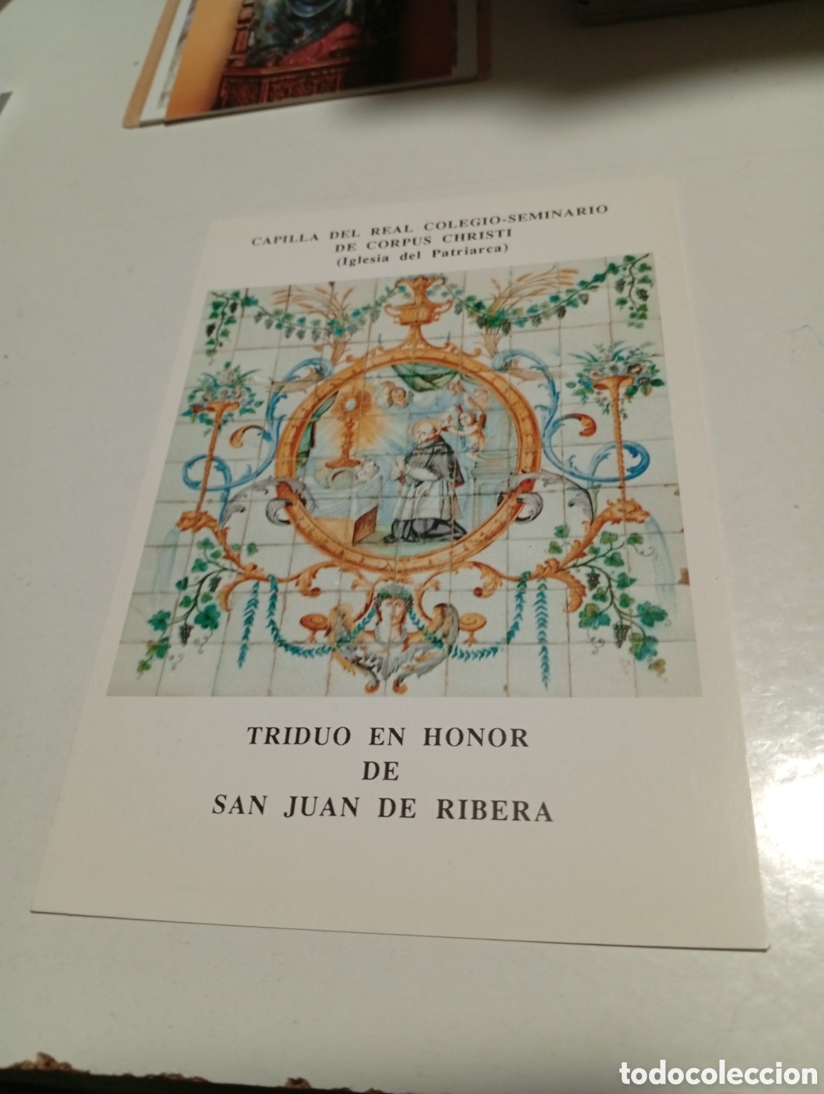 Otros Art&iacute;culos de Coleccionismo en Papel: Estampa religiosa triduo en honor de San Juan de Ribera, Valencia 2003