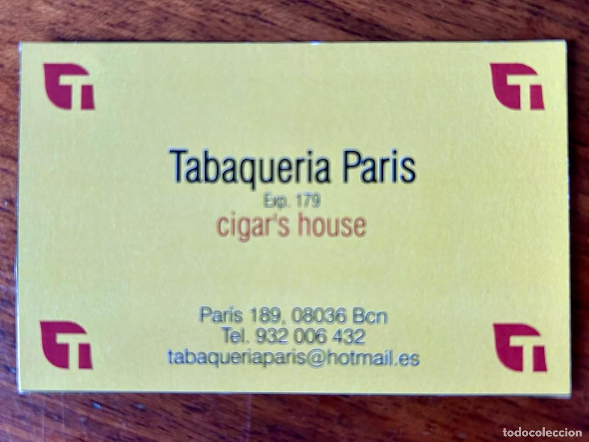 Collectionnisme Papier divers: TARJETA DE VISITA PUBLICITARIA TABAQUERIA PARIS C/ PARIS 189 BARCELONA