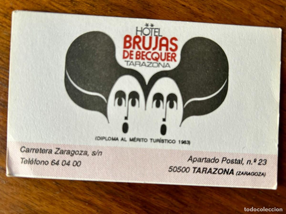 Outros artigos de papel: TARJETA DE VISITA PUBLICITARIA HOTEL BRUJAS DE B&Eacute;CQUER - TARAZONA ZARAGOZA