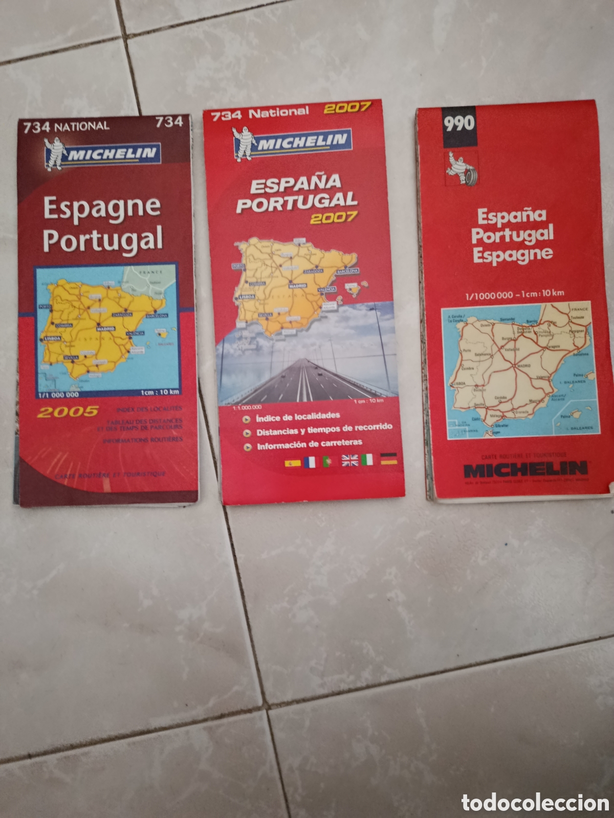 Sammelleidenschaft Andere Papierartikel: Lote 3 mapas de carretera en franc&eacute;s.Espa&ntilde;a- Portugal