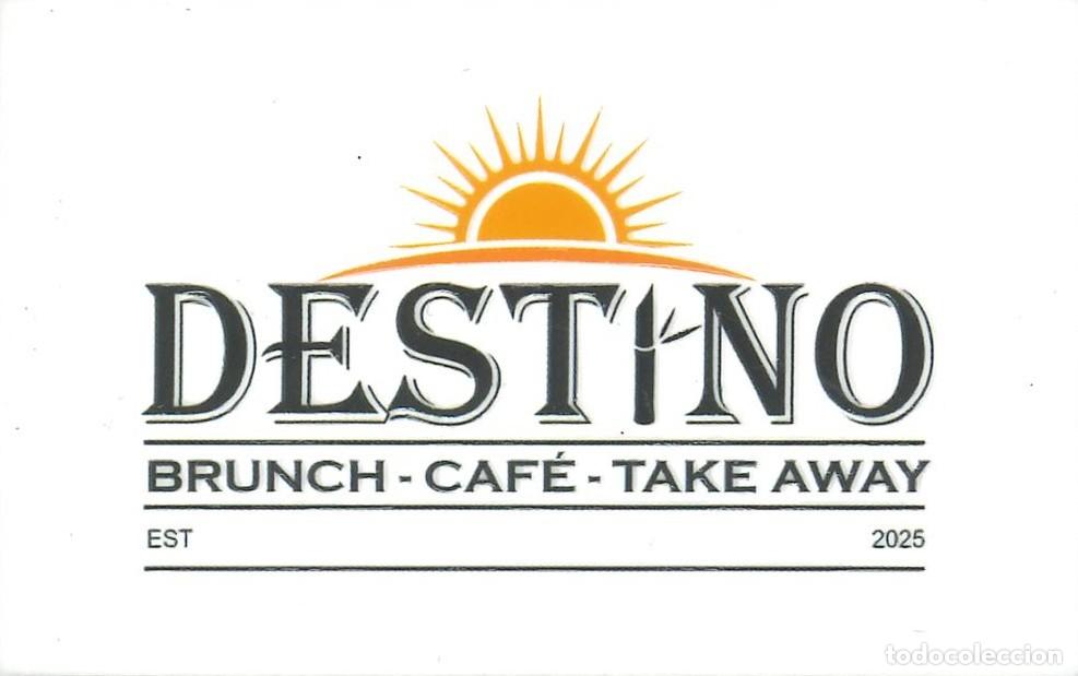 Otros Art&iacute;culos de Coleccionismo en Papel: TARJETA PUBLICITARIA - DESTINO - BRUNCH - CAFE - TAKE AWAY