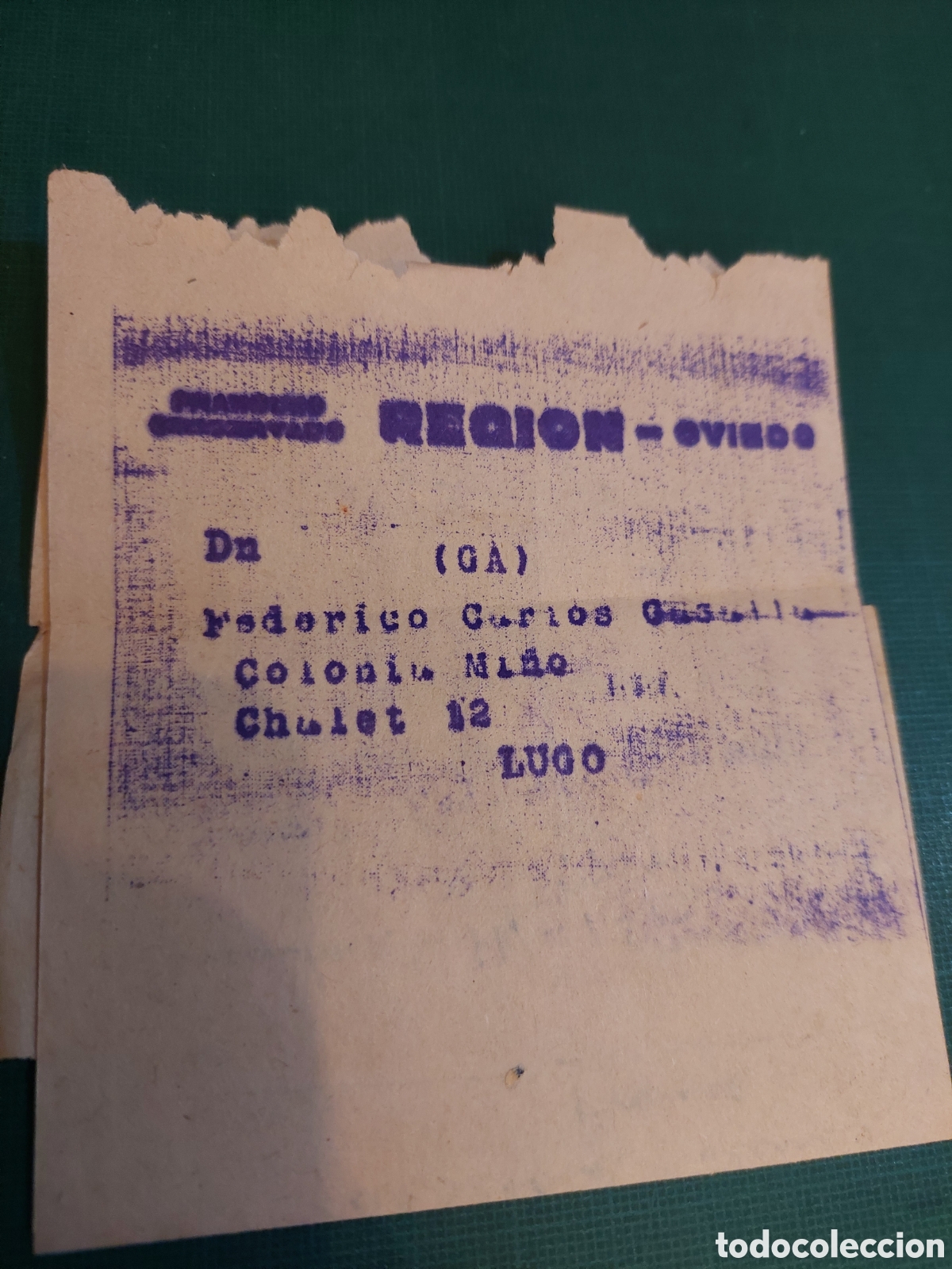 Otros Art&iacute;culos de Coleccionismo en Papel: IMORESOVREGION OVUEDO GA FEDERICO GASALLA DOMINGUEZ LUGO
