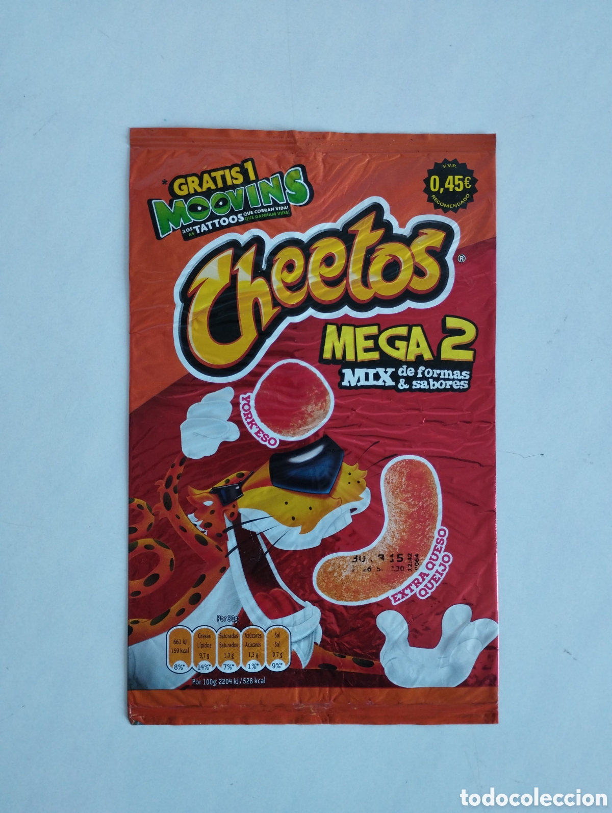 Otros Art&iacute;culos de Coleccionismo en Papel: ENVOLTORIO BOLSA MATUTANO CHEETOS MOOVINS TATTOOS