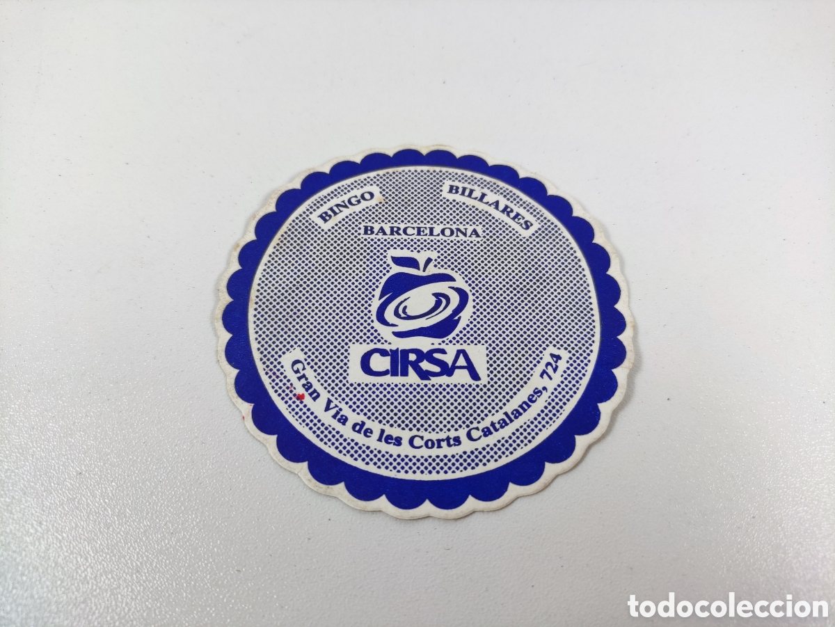 Otros Art&iacute;culos de Coleccionismo en Papel: Posavasos Bingo Billares Barcelona Cirsa Gran Via de les corts catalanes 724