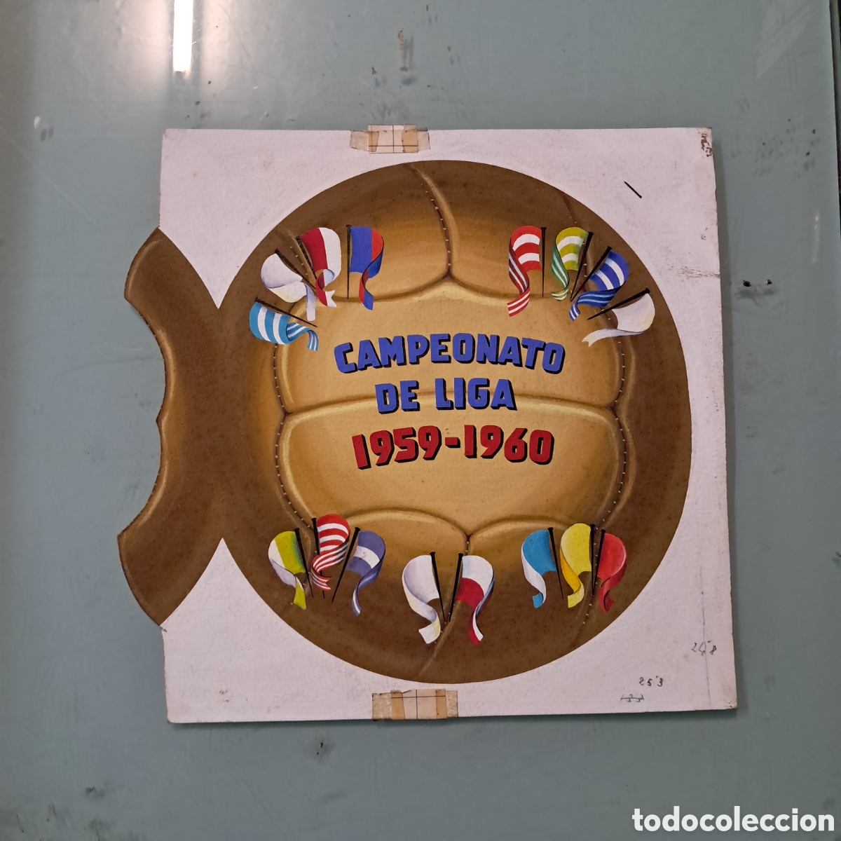 Otros Art&iacute;culos de Coleccionismo en Papel: Fotocromo, detalle de la imprenta Fher para elaboraci&oacute;n Album Liga Futbol 1960