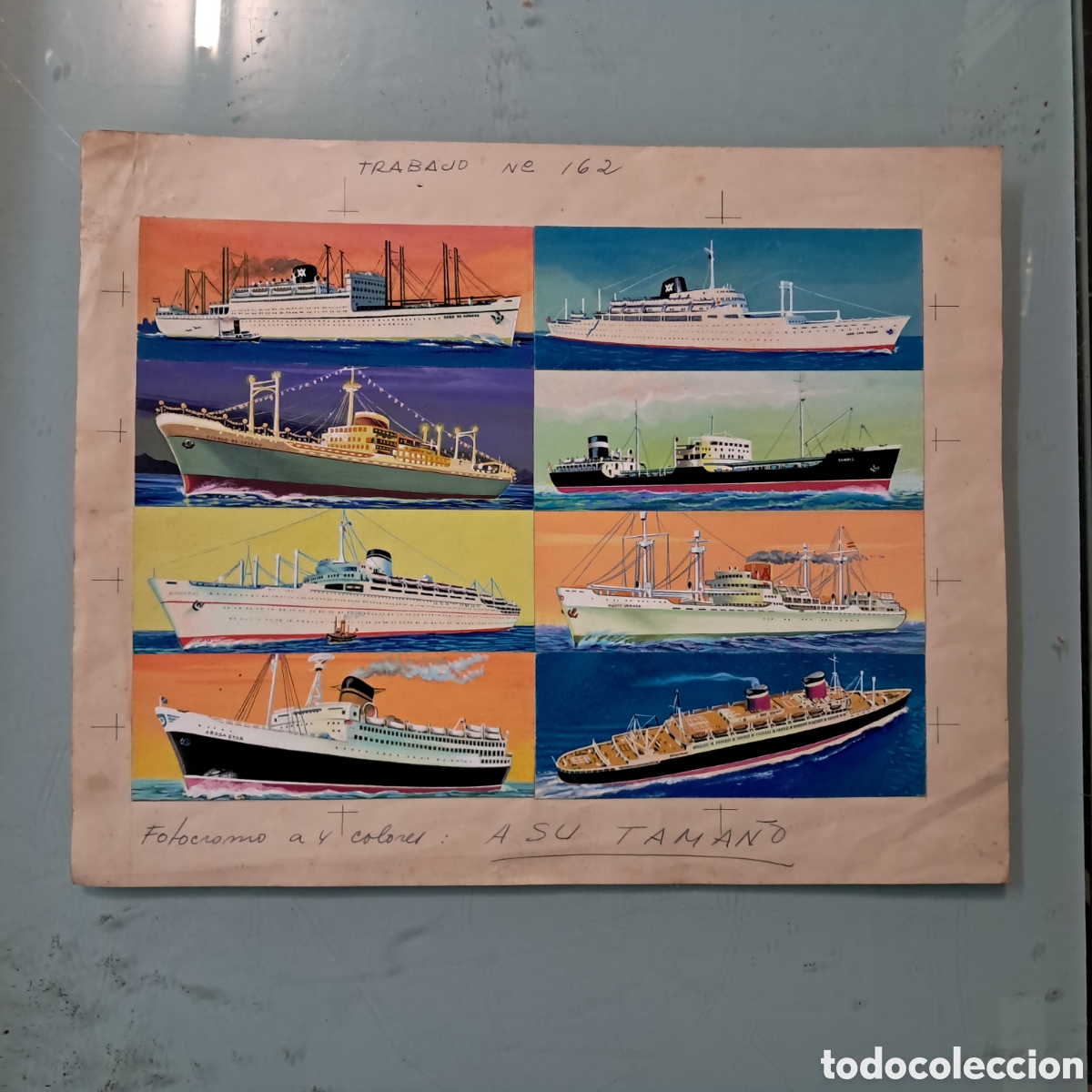 Otros Art&iacute;culos de Coleccionismo en Papel: Boceto ilustrativo para la confecci&oacute;n de Album Fher