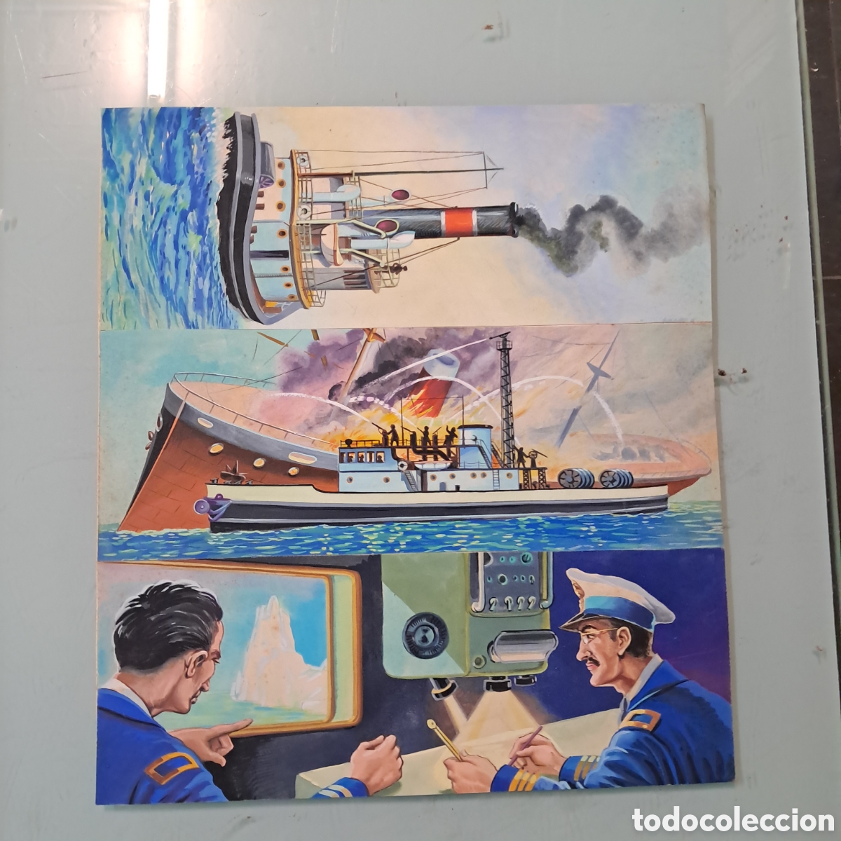 Otros Art&iacute;culos de Coleccionismo en Papel: Boceto ilustrativo para la confecci&oacute;n album Fher