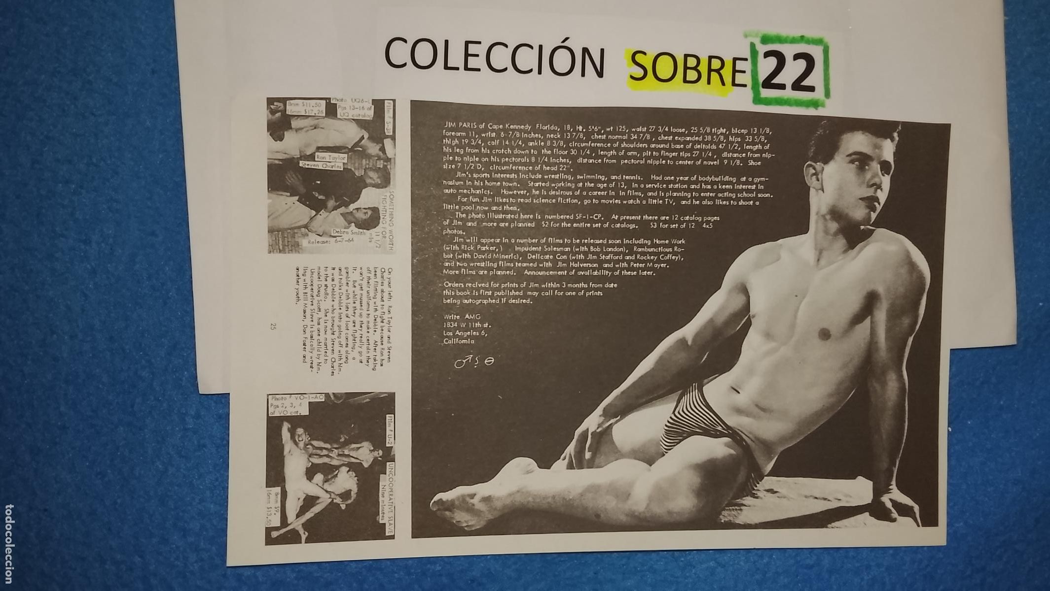 Otros Art&iacute;culos de Coleccionismo en Papel: hoja tematica gay artistica fotografica o comic hombre erotico desnudos culturismo homo sexo EROTICA