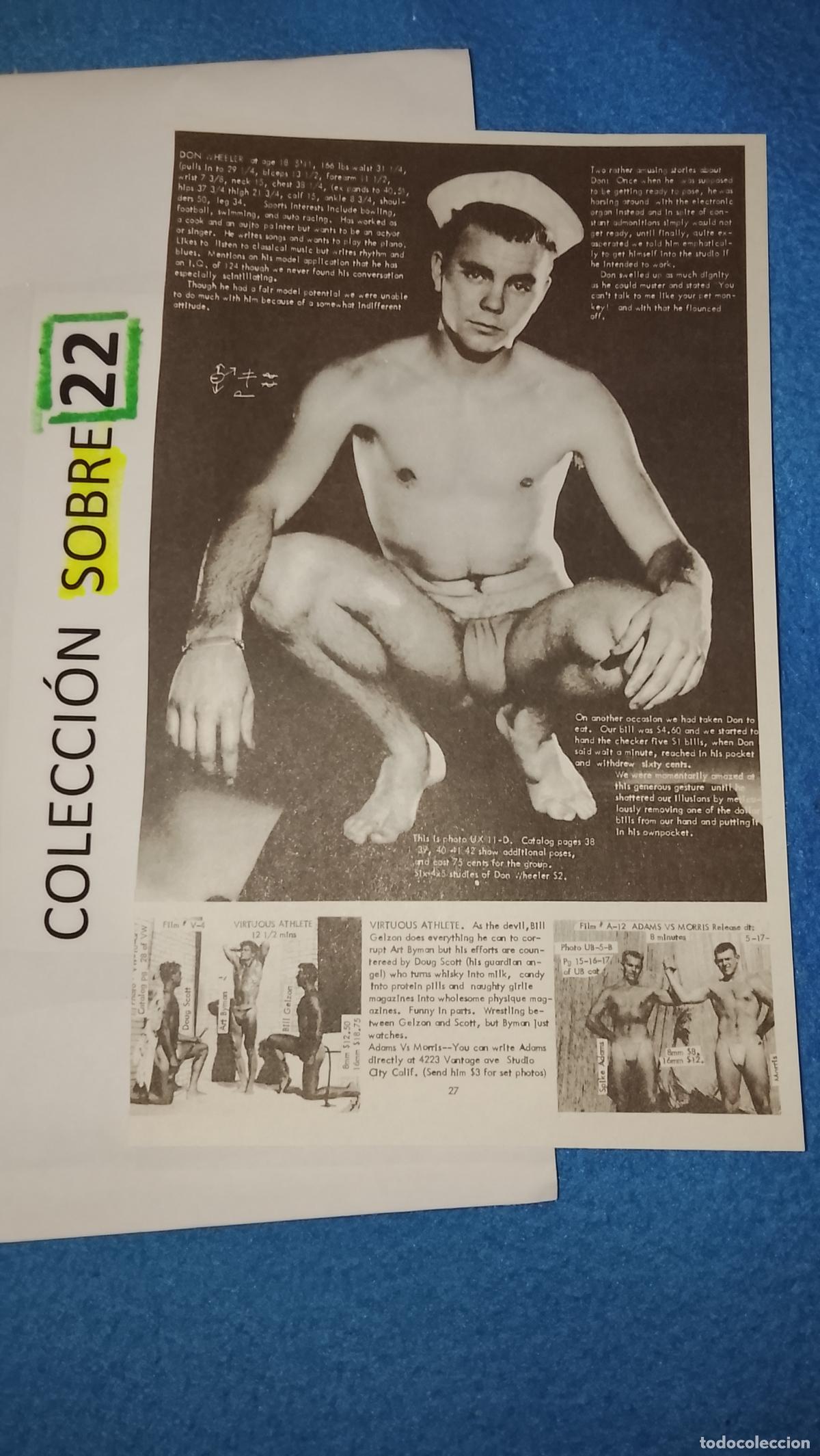 Otros Art&iacute;culos de Coleccionismo en Papel: hoja tematica gay artistica fotografica o comic hombre erotico desnudos culturismo homo sexo EROTICA