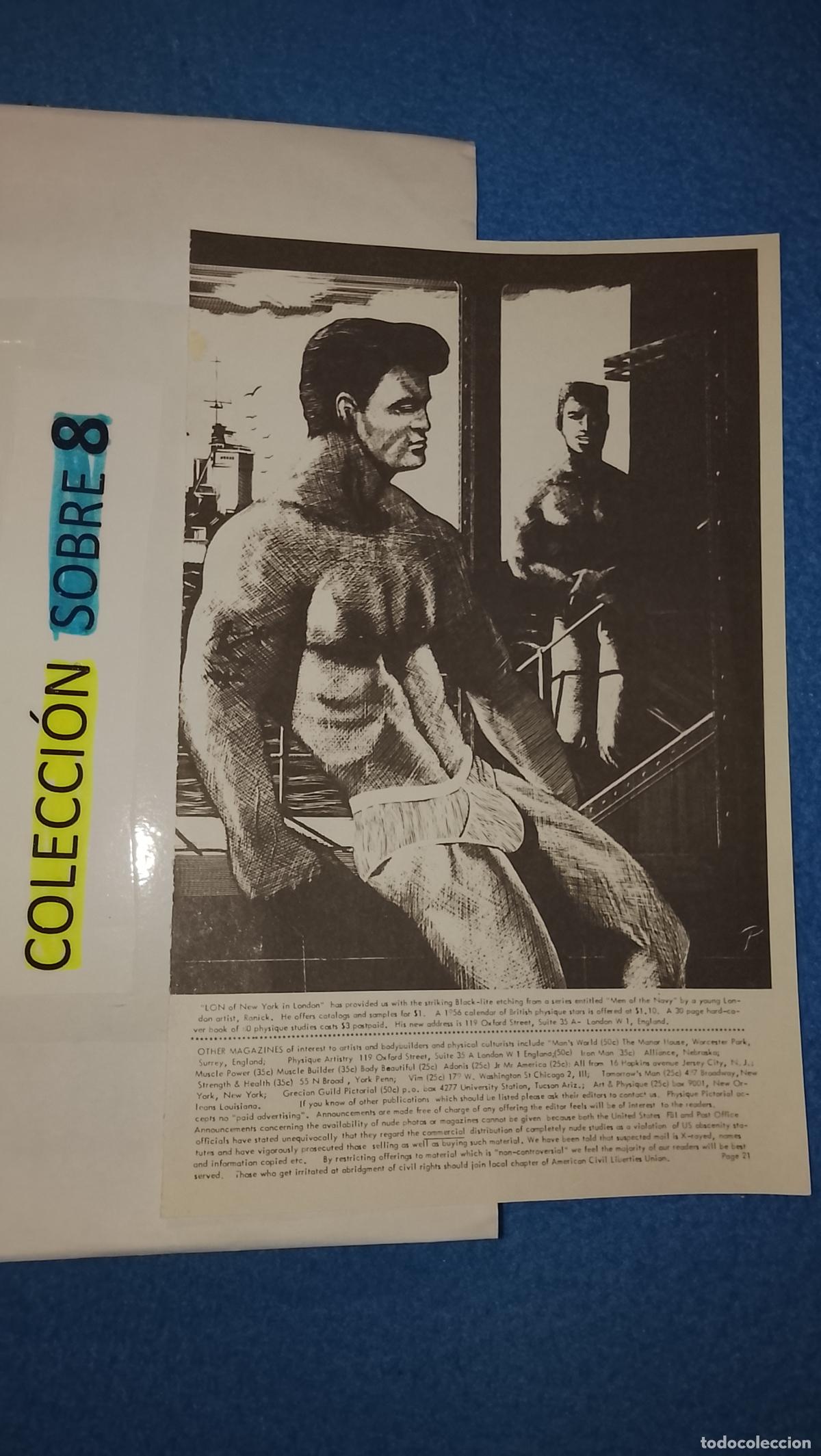 Sammelleidenschaft Andere Papierartikel: hoja tematica gay artistica fotografica o comic hombre erotico desnudos culturismo homo sexo EROTICA