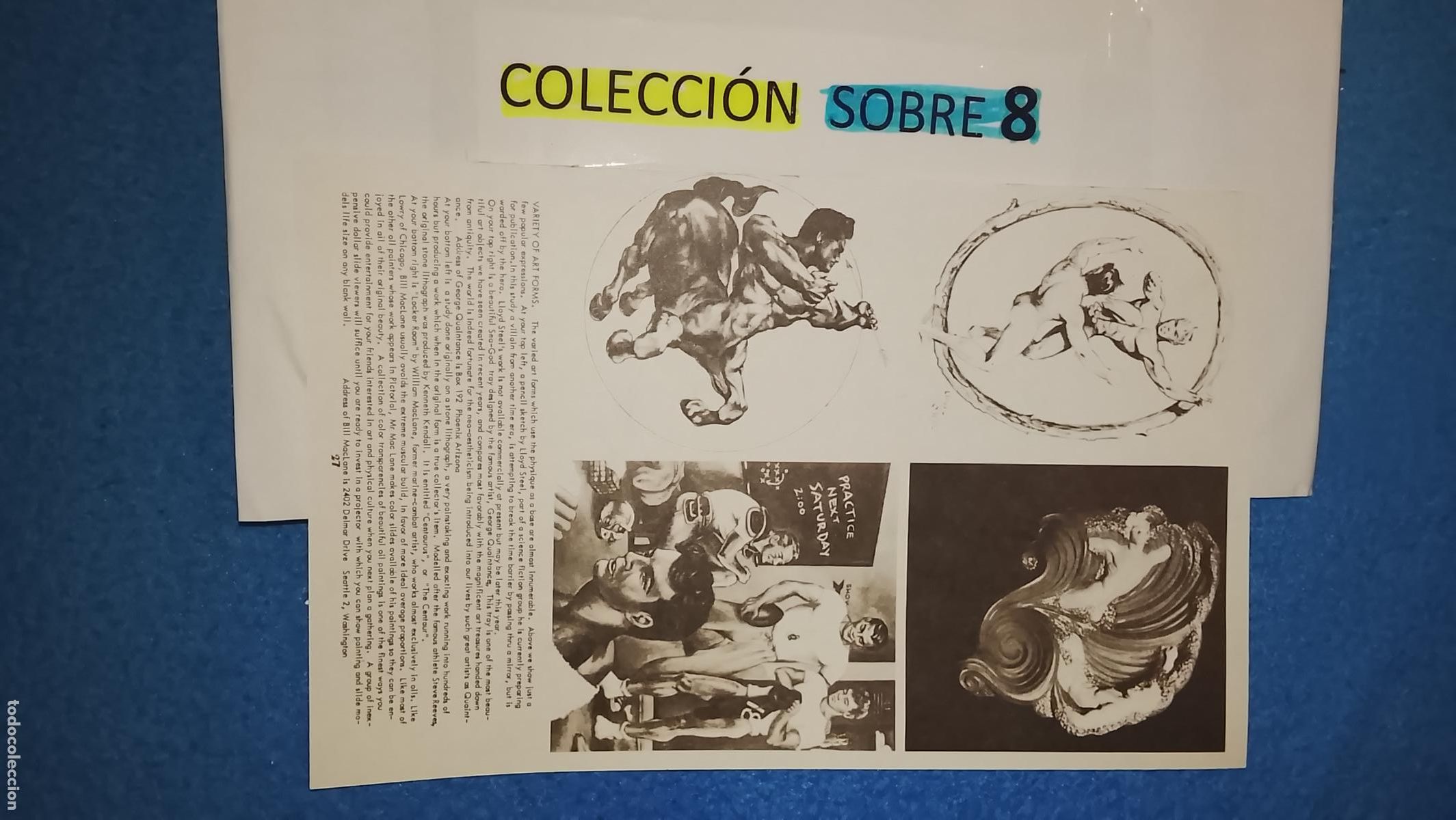 Otros Art&iacute;culos de Coleccionismo en Papel: hoja tematica gay artistica fotografica o comic hombre erotico desnudos culturismo homo sexo EROTICA