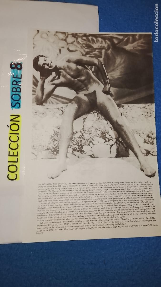 Otros Art&iacute;culos de Coleccionismo en Papel: hoja tematica gay artistica fotografica o comic hombre erotico desnudos culturismo homo sexo EROTICA