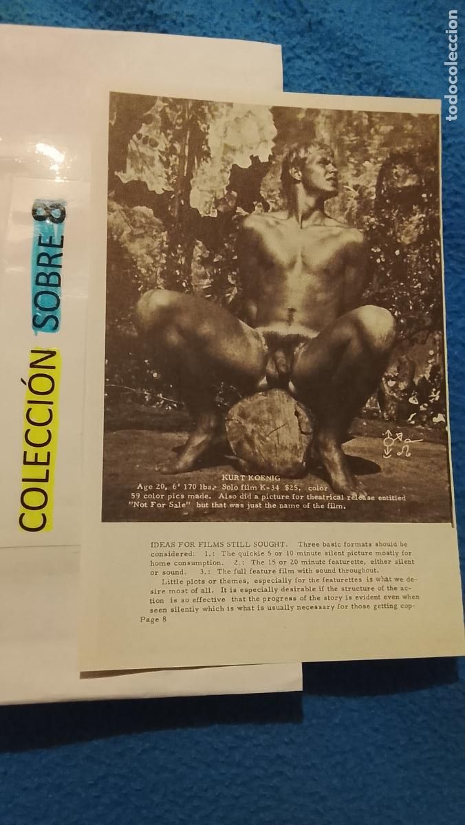 Otros Art&iacute;culos de Coleccionismo en Papel: hoja tematica gay artistica fotografica o comic hombre erotico desnudos culturismo homo sexo EROTICA