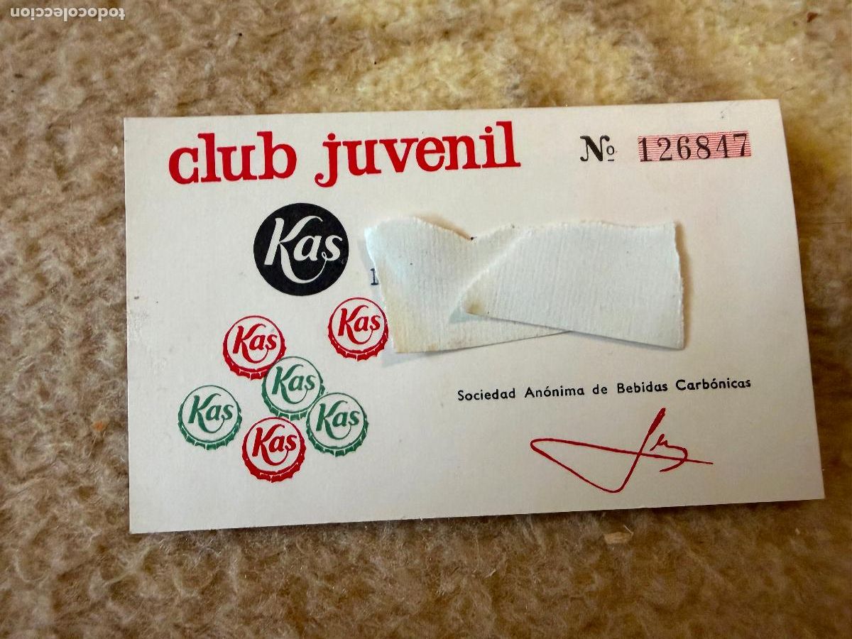 Otros Art&iacute;culos de Coleccionismo en Papel: Tarjeta club juvenil kas 1961