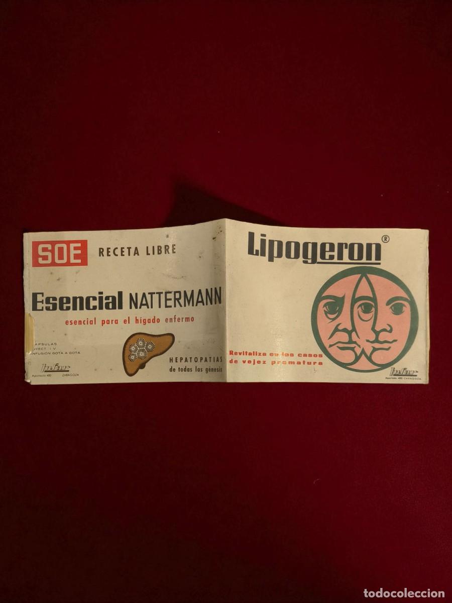 Otros Art&iacute;culos de Coleccionismo en Papel: Prospecto Antiguo De &ldquo;Esencial Nattermann / Lipogeron&rdquo; &ndash; Medicamento Vintage &ndash; A&ntilde;os 50-60